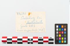 Etikett zu Eisenlappenbeil (NHMW-PRAE-077678)